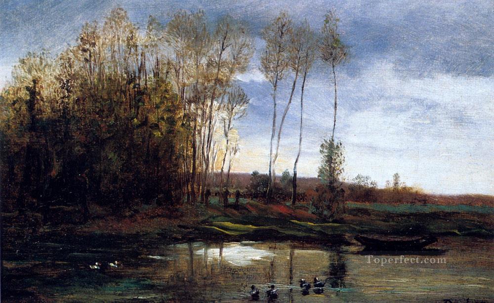 R Barbizon Impressionism landscape Charles Francois Daubigny Oil Paintings